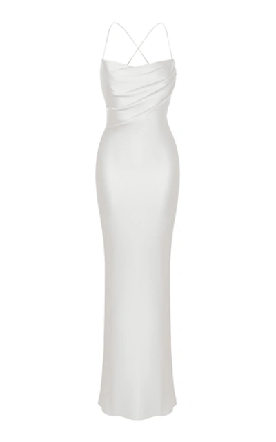Rasario Silk-satin Gown In White