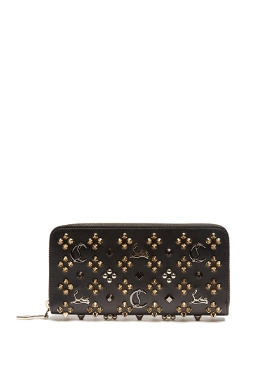 Christian Louboutin Panettone Zipped Continental Wallet In Black