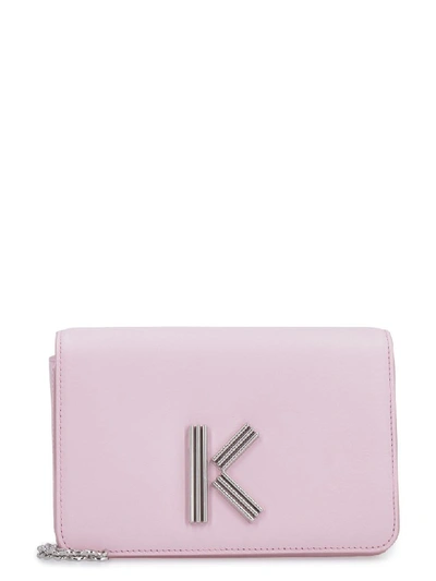 Kenzo Leather Shoulder Bag In Pink