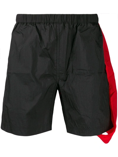 Xander Zhou Layered Asymmetric Shorts In Black