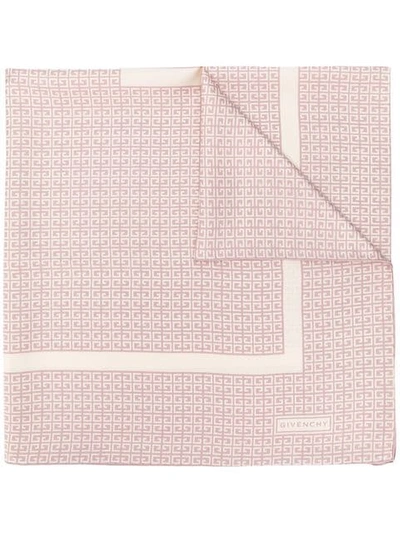 Givenchy Printed Logo Scarf In Pink