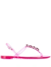 Casadei Crystal Embellished Sandals - Pink