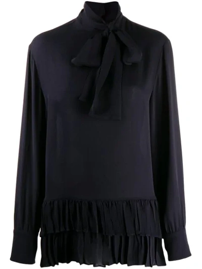 Valentino Ruffle Hem Blouse In Pink