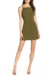 French Connection Whisper Light Sheath Minidress In Cactus