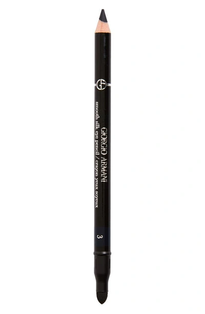 Giorgio Armani Smooth Silk Eye Pencil In 3 Black/blue