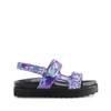 Schutz Dariana Flat Sandal In Purple Multi