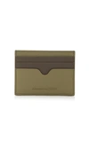 Alexander Mcqueen Textured Leather Card Case In Green