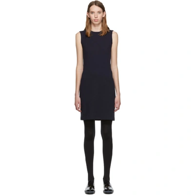 Helmut Lang Crewneck Sleeveless Jersey Dress In Ink