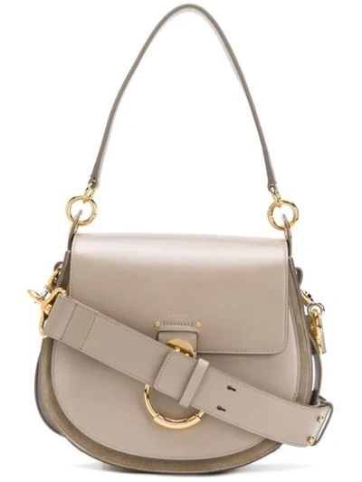 Chloé Tess Shoulder Bag In Grey