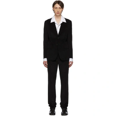 Maison Margiela Black Corduroy Classic Suit In 900 Black