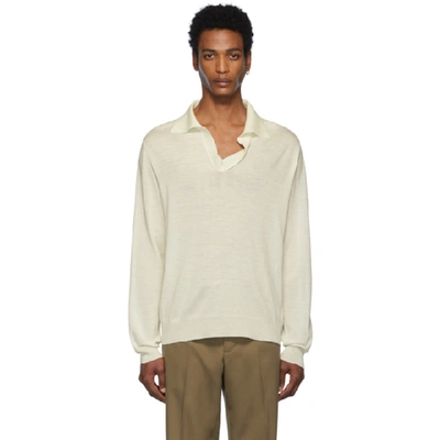 Maison Margiela Classic Collar Sweater In 100 White