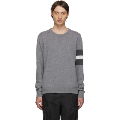 Maison Margiela Grey Stripes Crewneck Sweater In 001f Grey