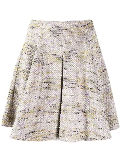 Pre-owned Missoni 2000's Flared Mini Skirt In Neutrals