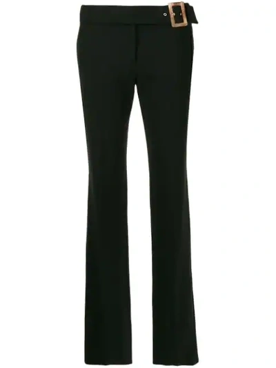 Pre-owned Versace 1990's Tailored Flared Trousers In Black