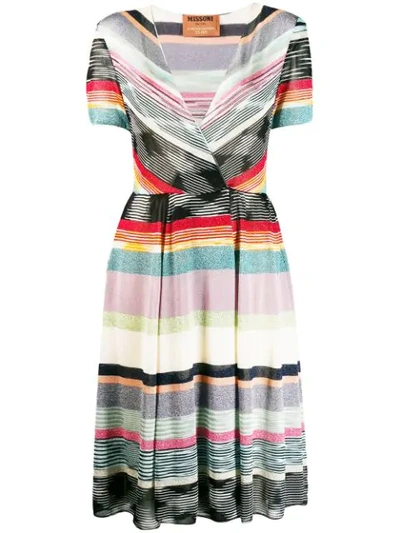 Missoni Striped Glitter Dress In Neutrals