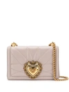 Dolce & Gabbana Devotion Shoulder Bag In Neutrals