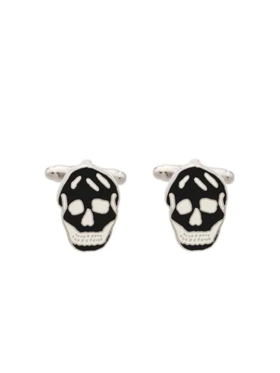 Alexander Mcqueen Skull Cufflinks In Black