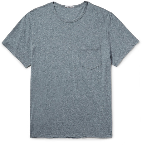 James Perse Slim-Fit MÉLange Cotton-Blend Jersey T-Shirt In Blue | ModeSens