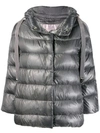 Herno Hooded Padded Jacket In Grey