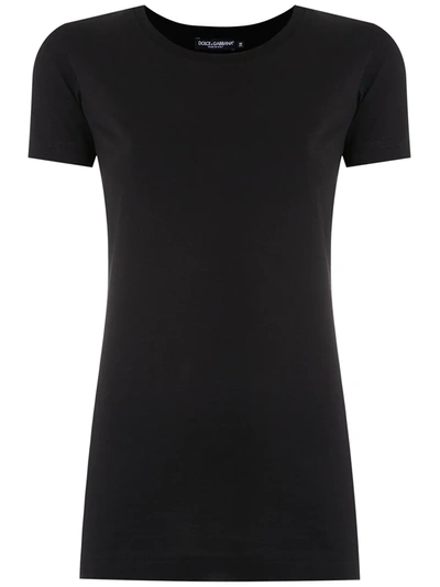 Dolce & Gabbana Short-sleeved Jersey T-shirt In Black