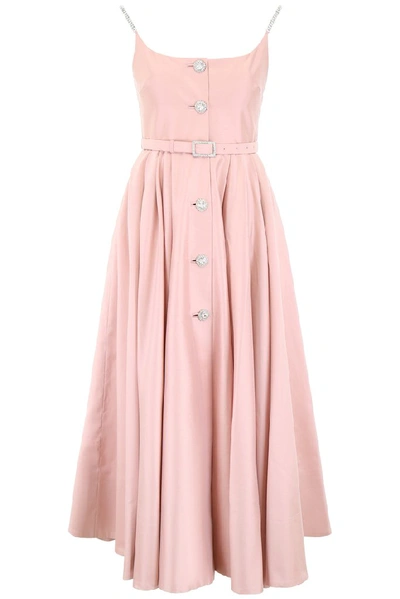 Alessandra Rich Dress With Crystals In Pink (pink)