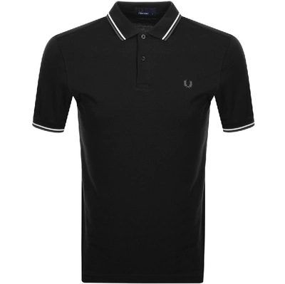 Fred Perry Twin Tipped Polo T Shirt Black In Black