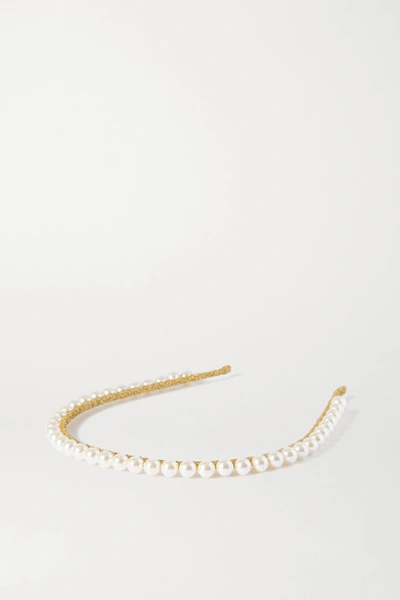 Jennifer Behr Brinn Gold-tone Swarovski Pearl Headband