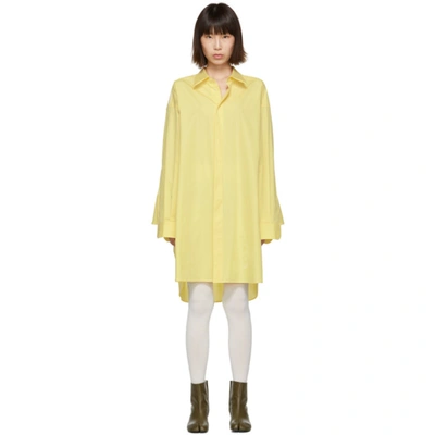 Maison Margiela Oversized Cotton-poplin Shirt In 169 Yellow