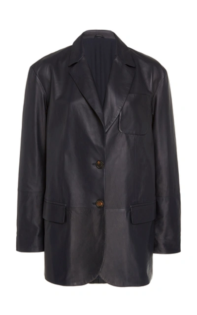 Brunello Cucinelli Leather Jacket In Black