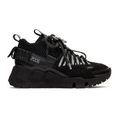 Pierre Hardy Men's Vci 2012 Mixed-media Chunky Sneakers In Black/silver