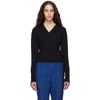 Helmut Lang Cashmere Long-sleeve Wrap Cardigan In Ink