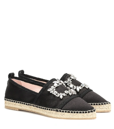 Roger Vivier Broche Vivier Espadrilles In Black