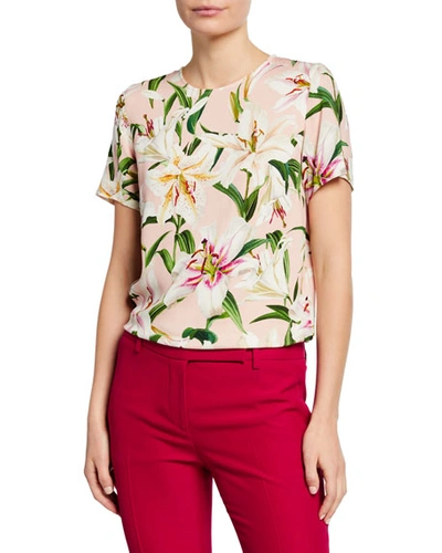 Dolce & Gabbana Lily Short-sleeve Cady Shirt