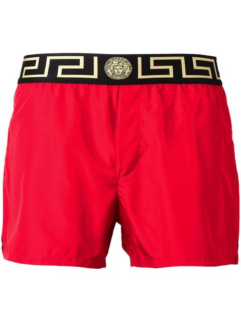 Versace 'greek Key Medusa' Swim Shorts In Red | ModeSens