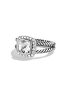 David Yurman Women's Albion Petite Ring With Gemstone & Diamonds In White Topaz