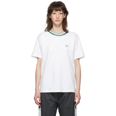 Acne Studios Face Patch T-shirt In Optic White