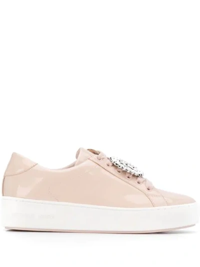 Michael Michael Kors Embellished Logo Trainers In Pink