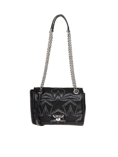 Jimmy Choo Shoulder Helia / S In Matelasse Nappa Black Color