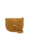 See By Chloé See By Chloe Hana Mini Suede & Leather Crossbody In Burnt Yellow/gold