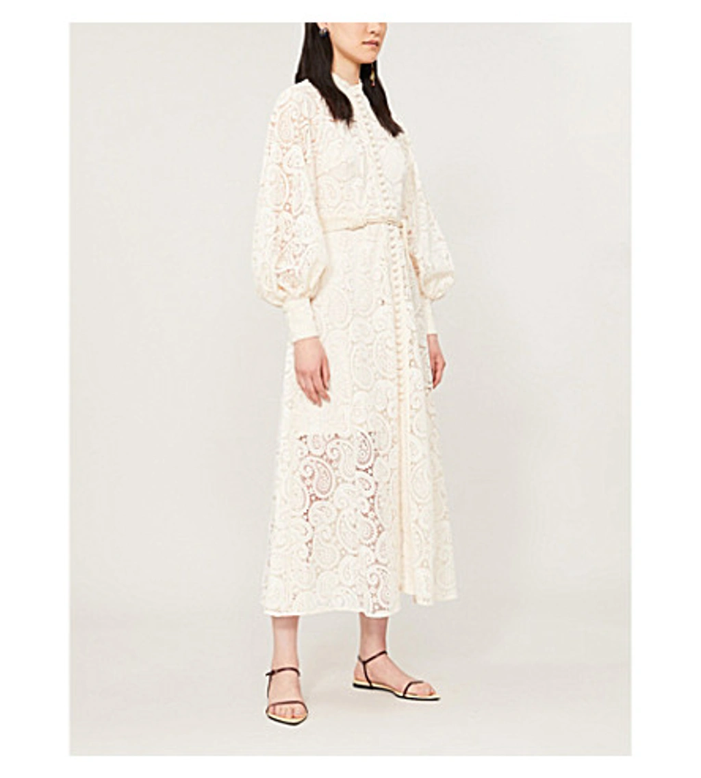 amari paisley lace short dress Zimmermann inspired Amari Paisley Lace Short Dress in Ivory from our Summer  2020 Collection with macrame belt. Size | Medium & Large  Color | Ivory   Price