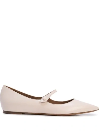 Tabitha Simmons Hermione Leather Point-toe Flats In White
