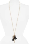 Akola Dickson Tassel Pendant Necklace In Black