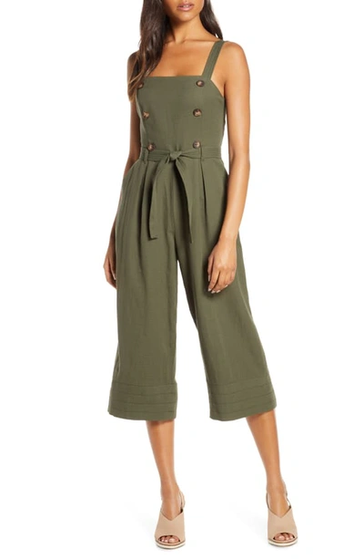 Adelyn Rae Piper Jumpsuit In Olive