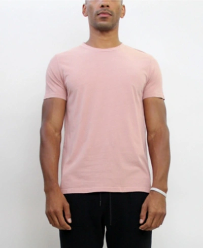 Coin 1804 Tmc001cj Mens Cotton Jersey Short-sleeve Basic Crew-neck T-shirt In Rose