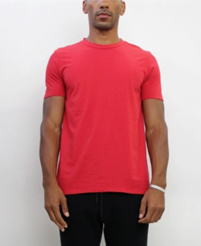 Coin 1804 Tmc001cj Mens Cotton Jersey Short-sleeve Basic Crew-neck T-shirt In Flame