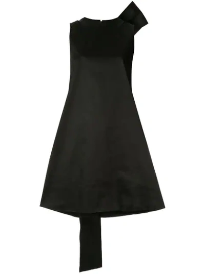 Yang Li Bow Mini Dress In Black