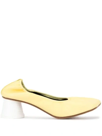 Mm6 Maison Margiela Contrast-heel Pumps In Yellow