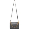 Givenchy Cross 3 Leather & Suede Shoulder  Bag In 063 Grey