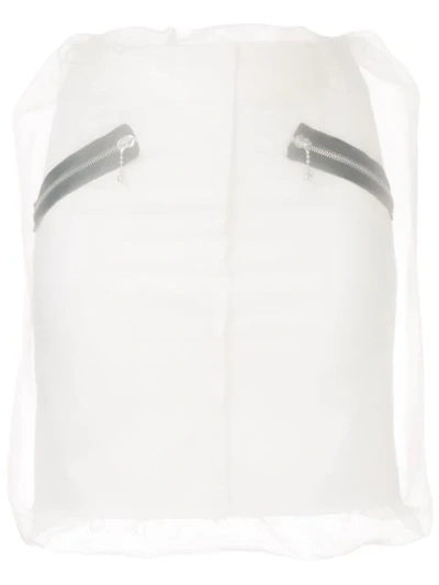 Yang Li Organza Puffball Mini Skirt In White