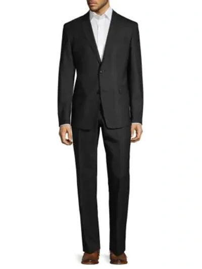 Versace Classic Modern-fit Wool Suit In Black